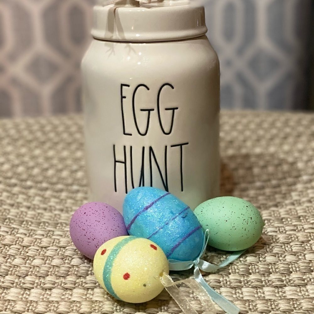 Rae Dunn Egg Hunt Ceramic Canister